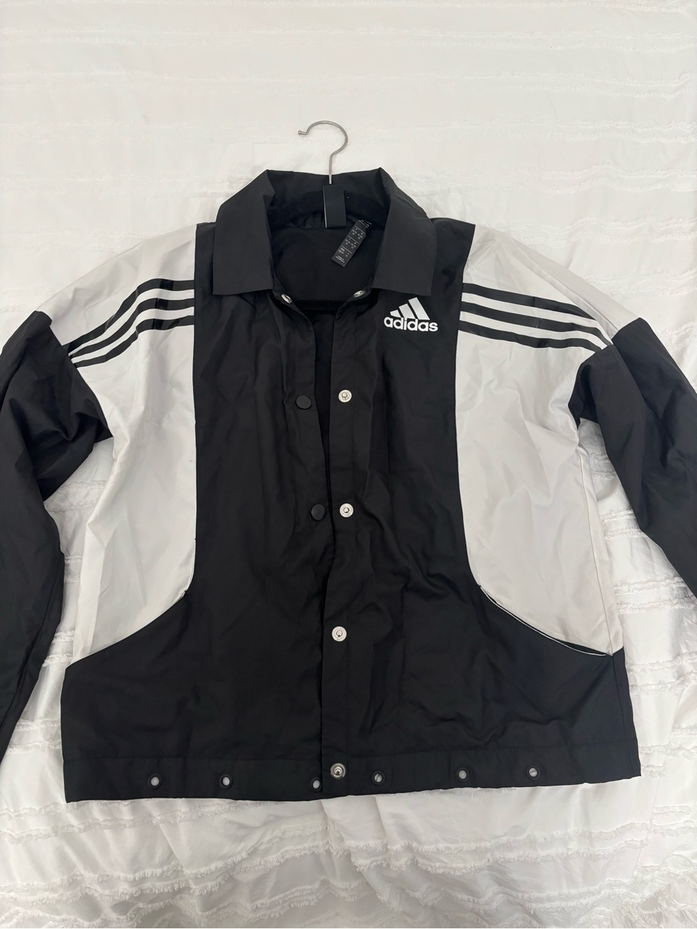 adidas Black and White Women's Jacket with Logo
